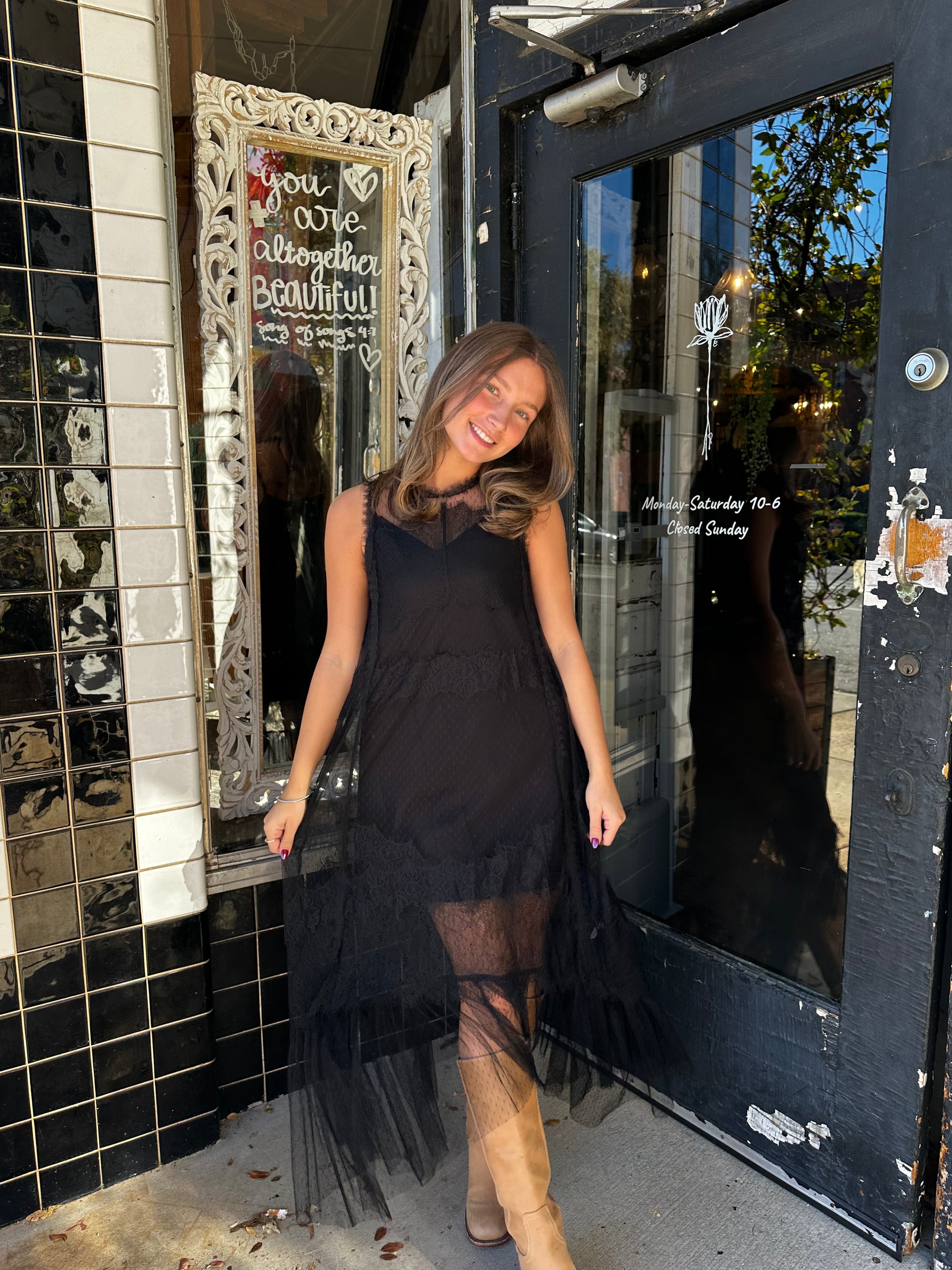 “MIDNIGHT ROMANCE” Lace Maxi Dress by ELAN