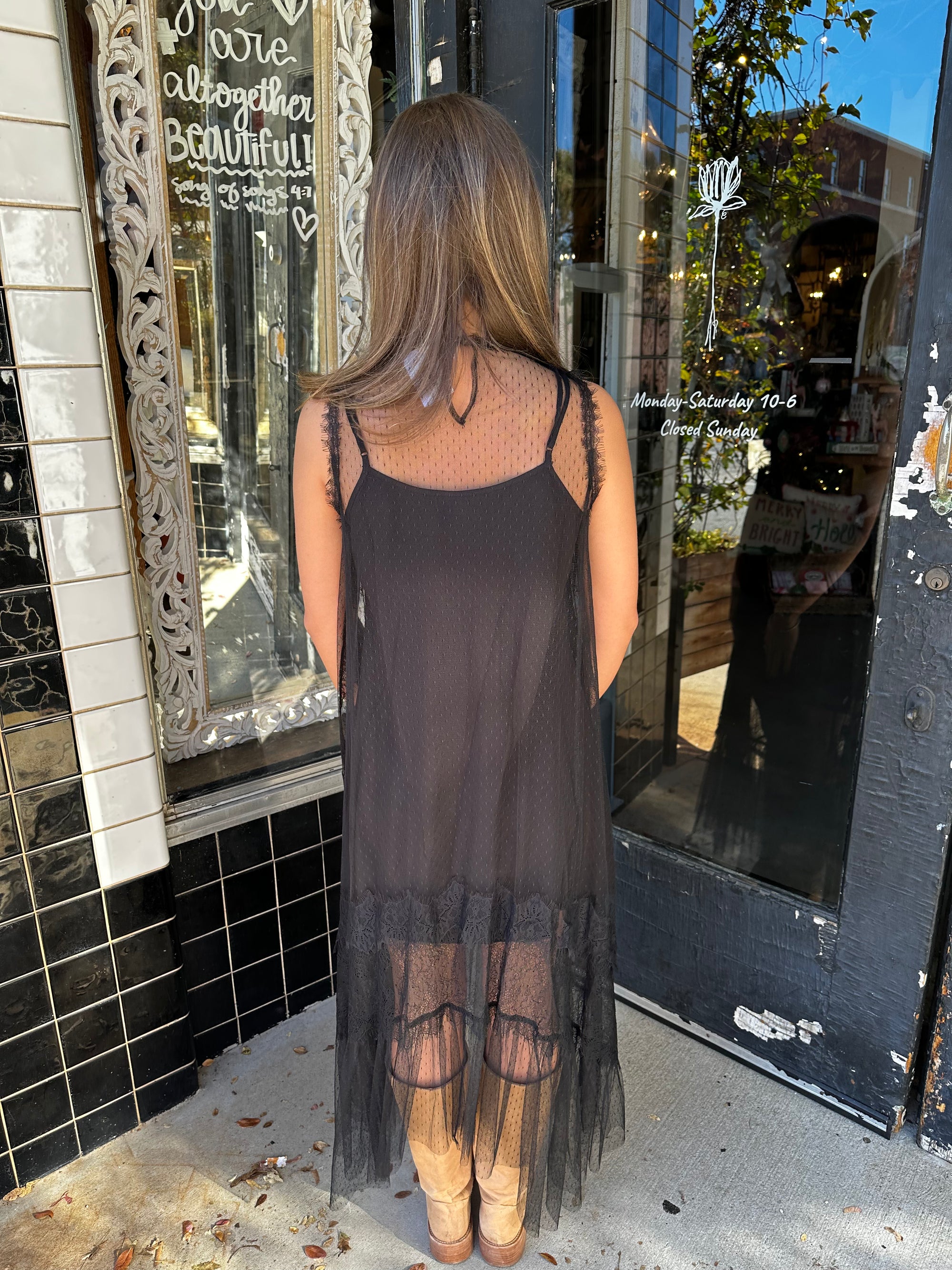 “MIDNIGHT ROMANCE” Lace Maxi Dress by ELAN