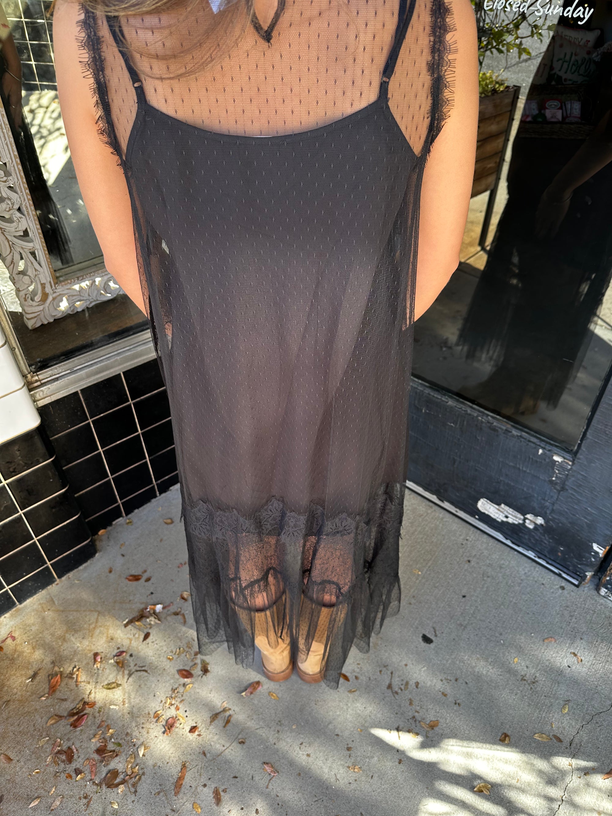 “MIDNIGHT ROMANCE” Lace Maxi Dress by ELAN