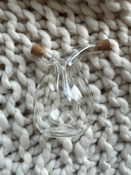 HAND BLOWN GLASS OIL & VINEGAR CRUET