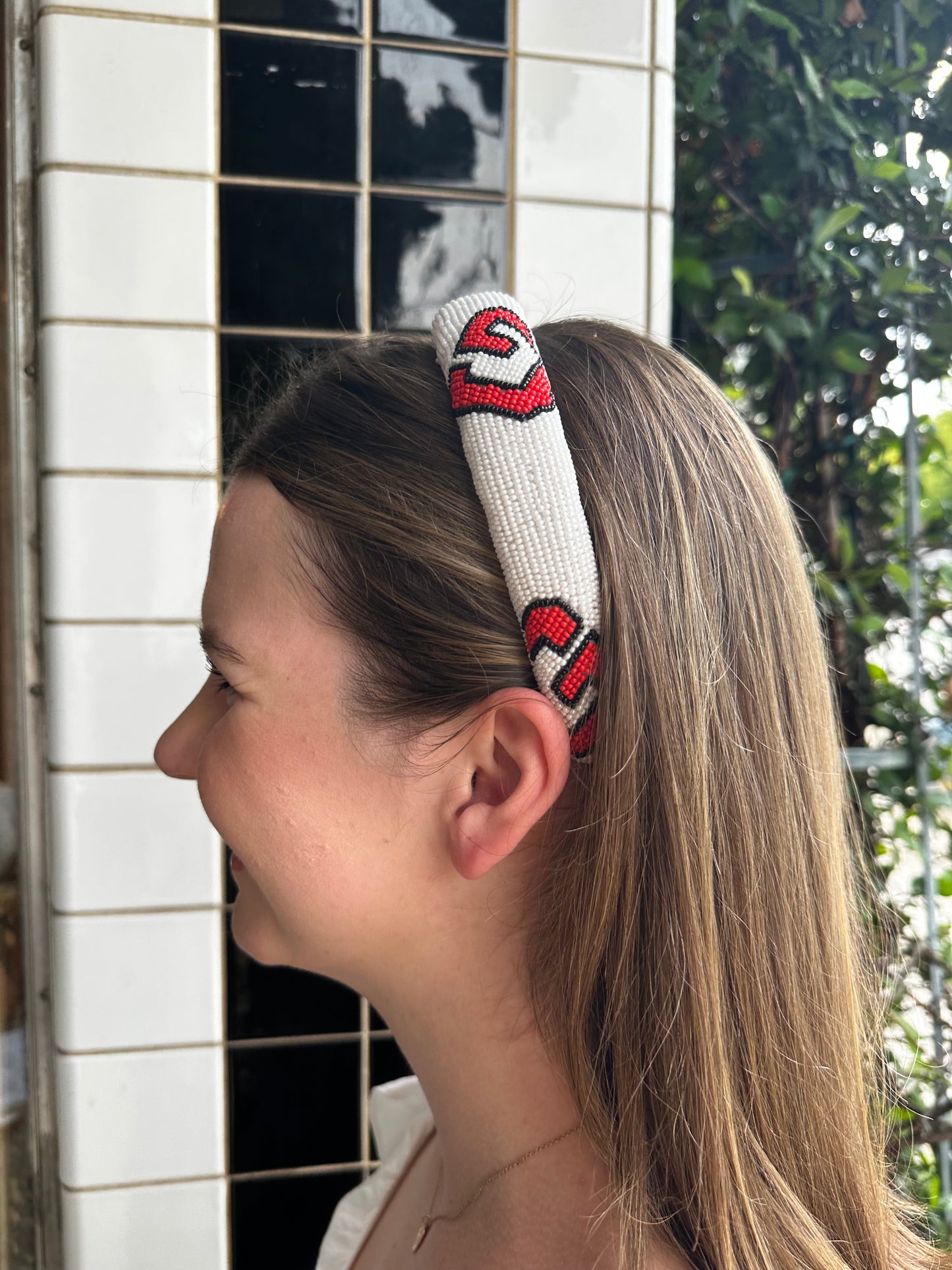 "G" BEADED HEADBAND