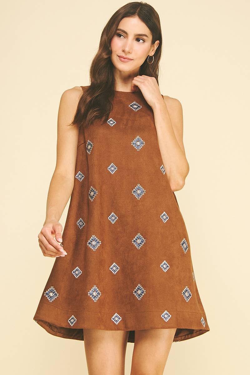 "SANTA FE" Suede Mini Dress