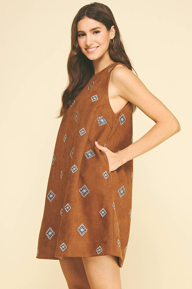 "SANTA FE" Suede Mini Dress