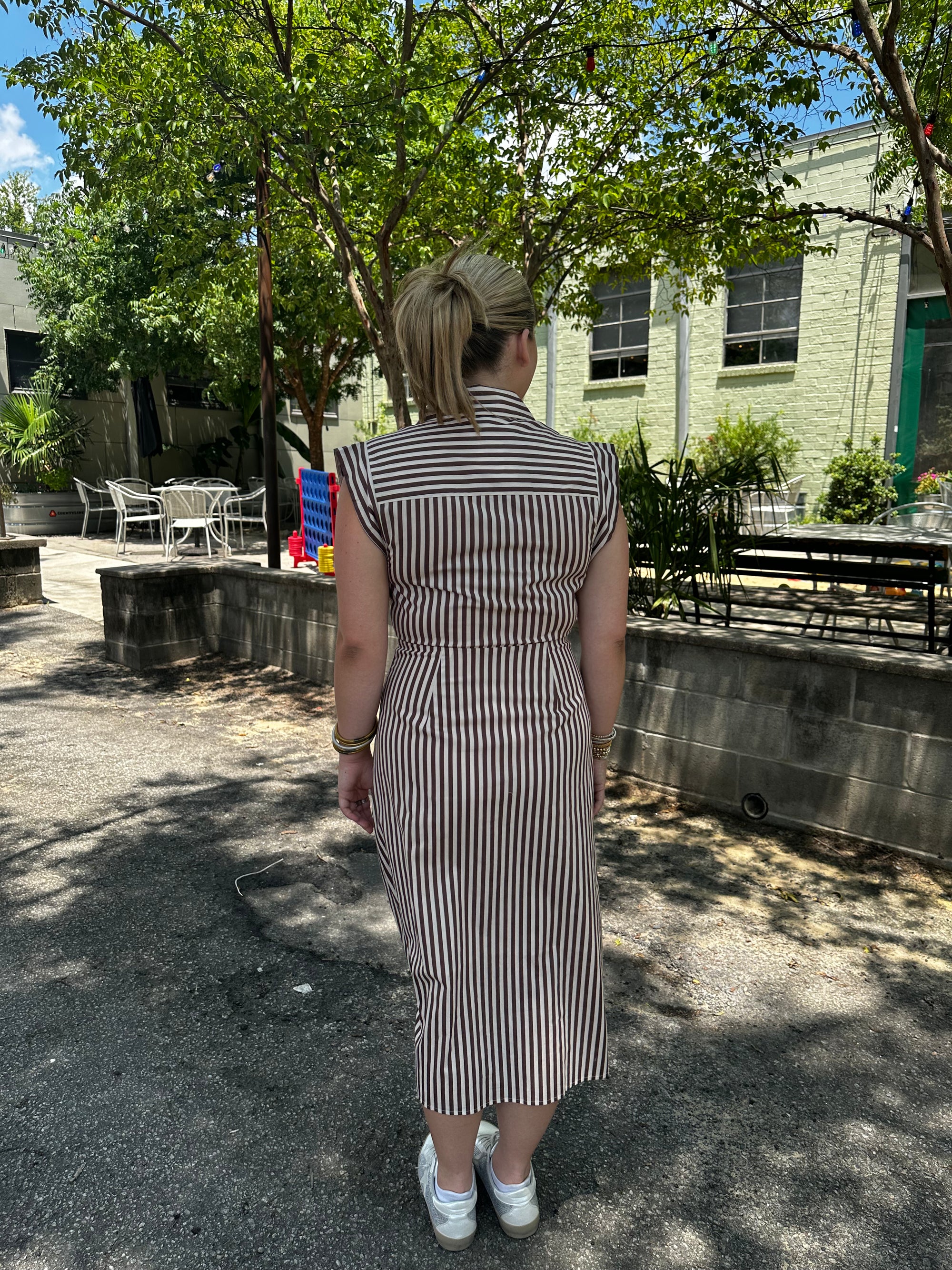 "RIGHT PATH" MIDI DRESS