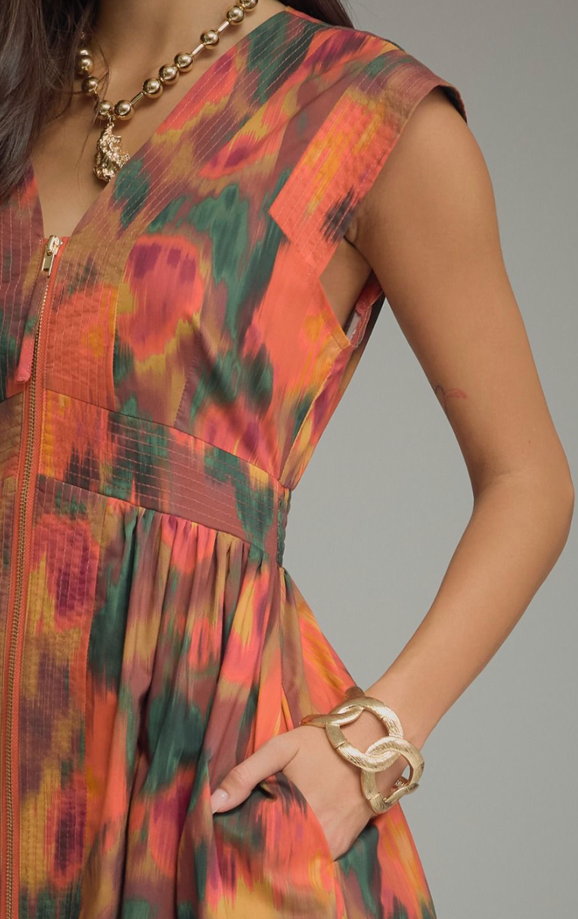 The Ember Bloom Midi Dress