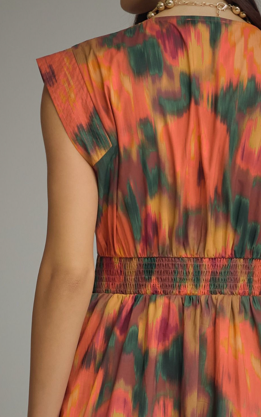 The Ember Bloom Midi Dress