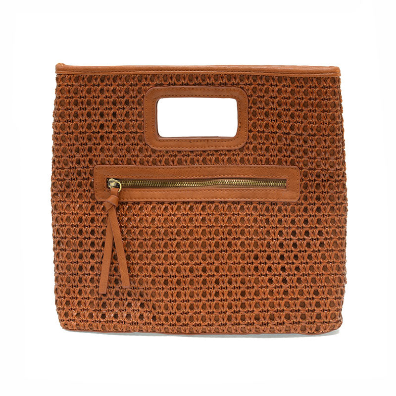 RIO FAUX CANE CUTOUT HANDLE TOTE