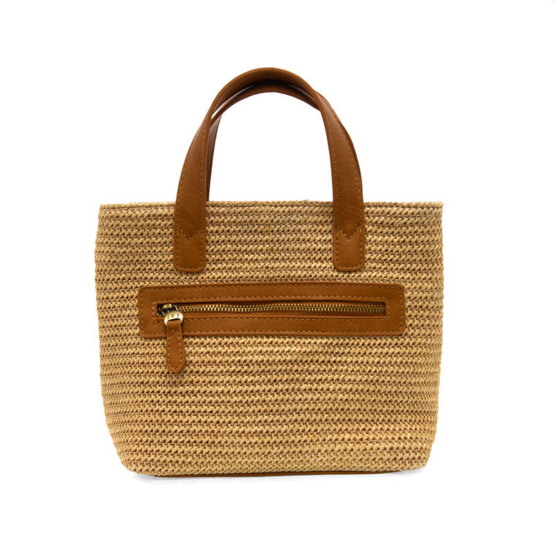 SIERRA SMALL STRAW CONVERTIBLE CROSSBODY TOTE