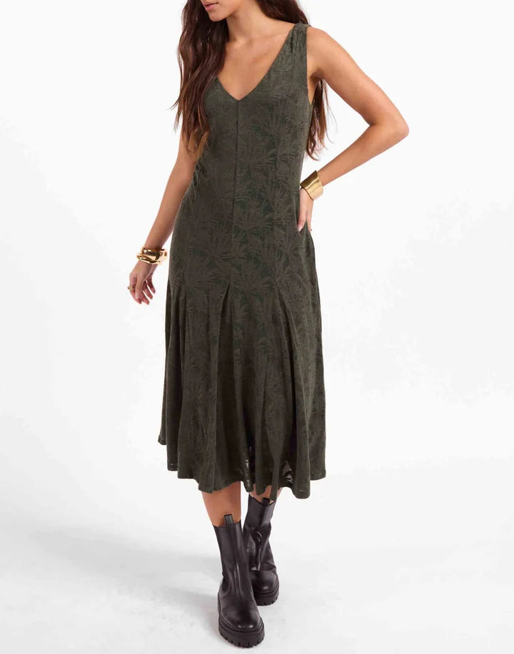 "SUGAR STEMS MIDI DRESS" by Sage The Label