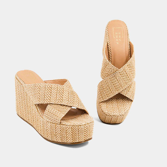 LUDOVICA CRISS CROSS WEDGE SANDAL