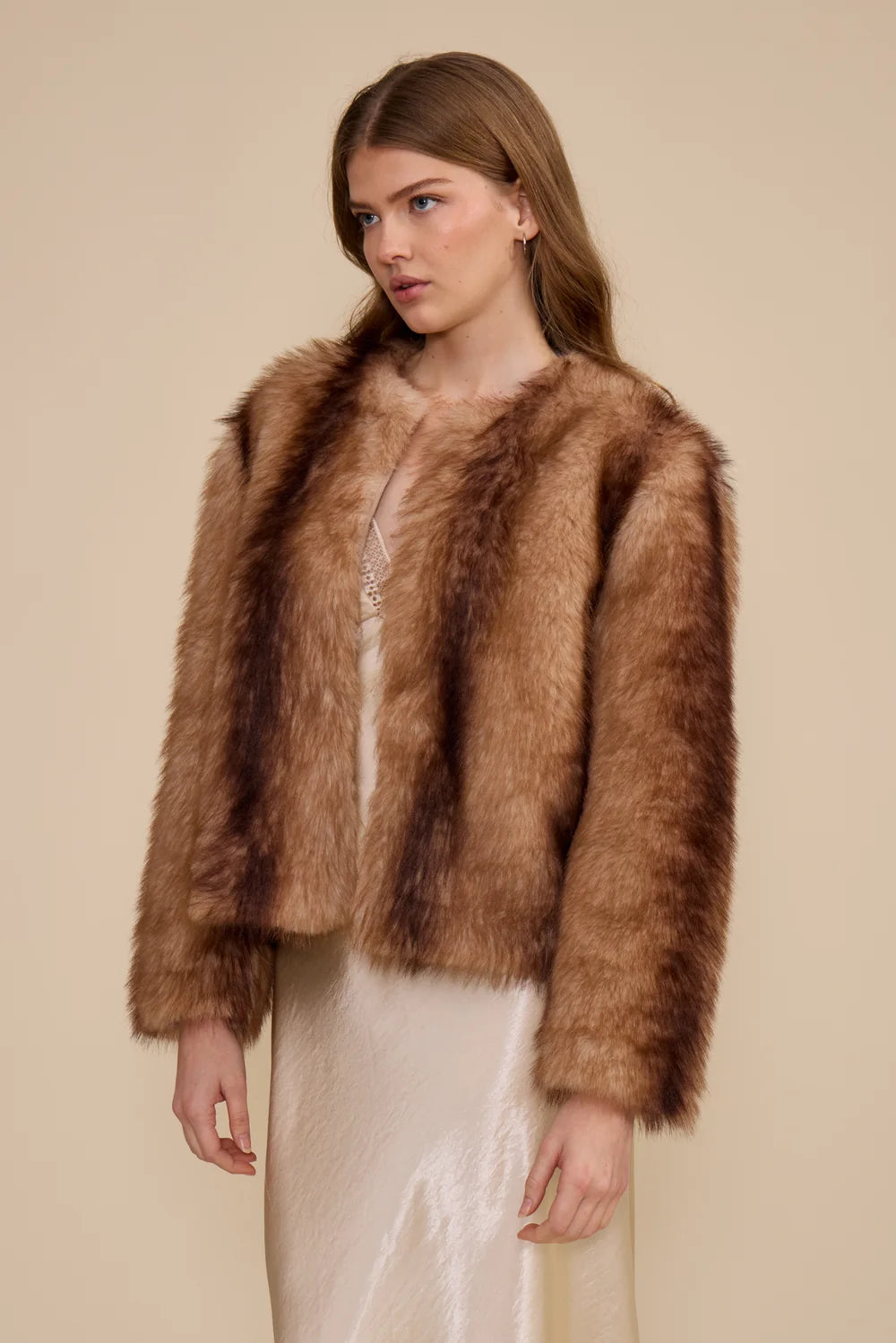 "CARRIE FAUX FUR JACKET" by Lucy Paris