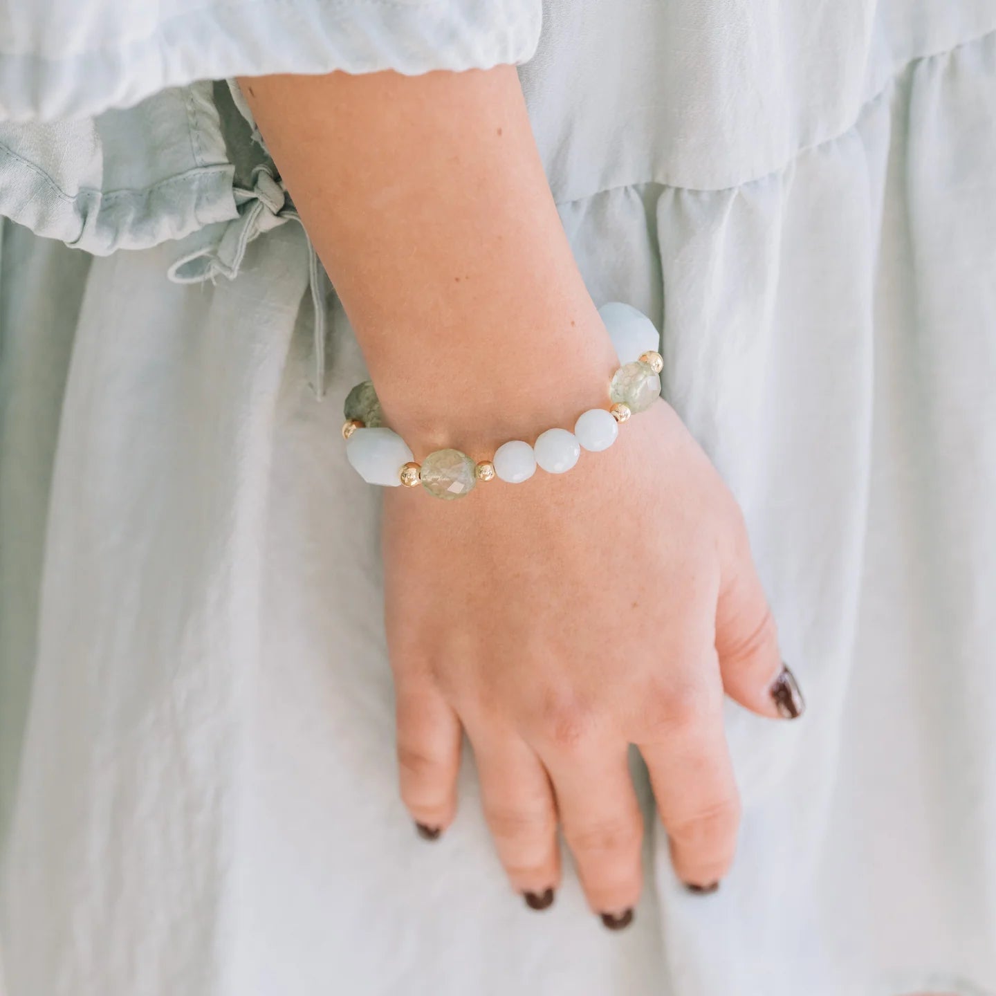 INSPIRE DESIGNS SEAFOAM STRETCH BRACELET