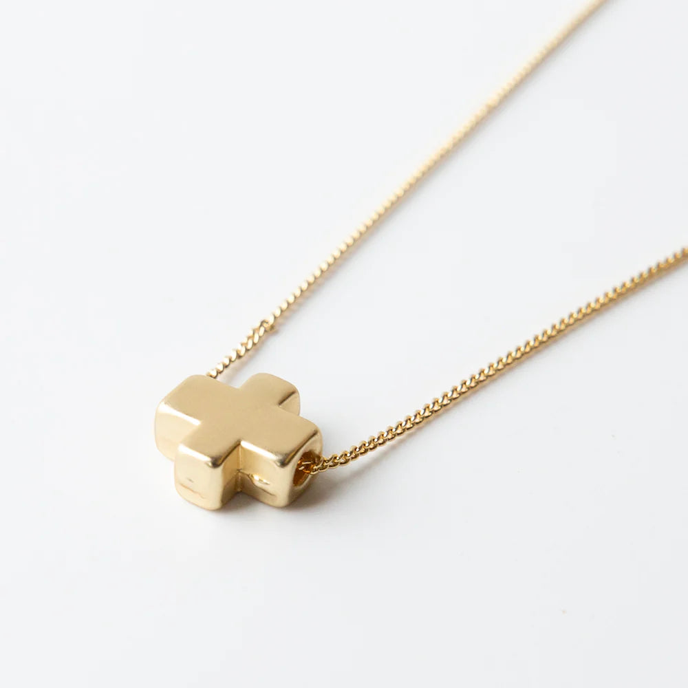 FAITH OVER FEAR CROSS NECKLACE