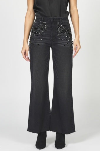 FIONA JEWELED DENIM JEANS by Dear John