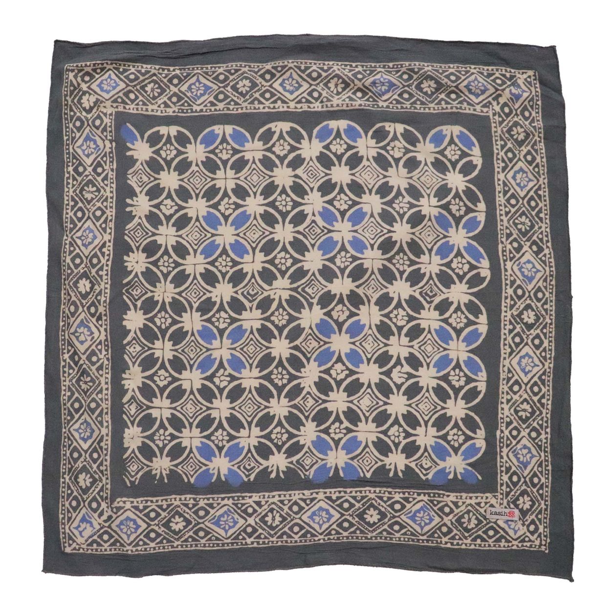 CHARCOAL GRAY BATIK BANDANA