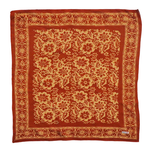 LARGE AUBURN ORANGE BATIK BANDANA