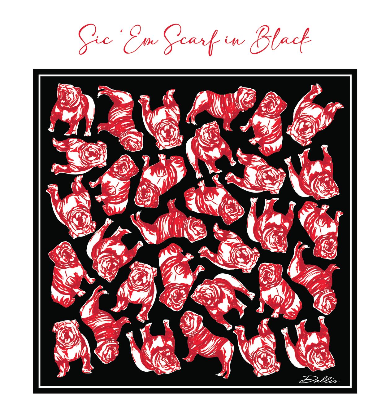 BLACK SIC 'EM GAMEDAY SCARF