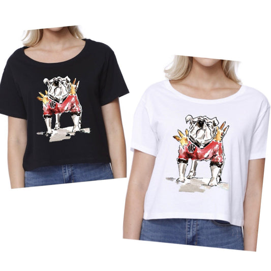 SAVAGE BULLDOG SHORT SLEEVE T-SHIRT by LEAH LATURELL ART