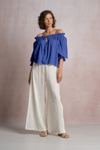 "STRONG AND COURAGEOUS" BLUE TOP