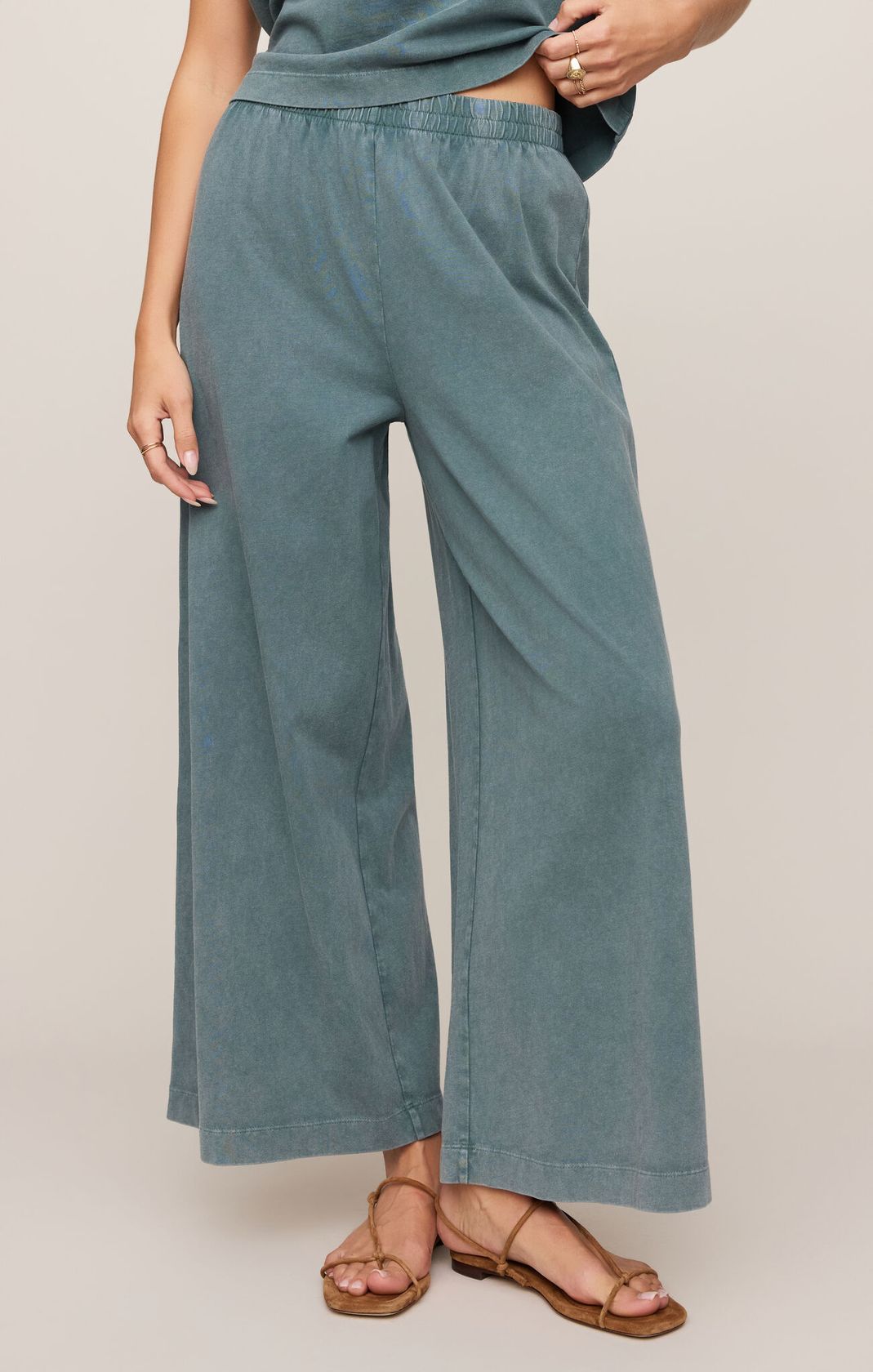 SCOUT JERSEY CROP FLARE PANTS by Z Supply
