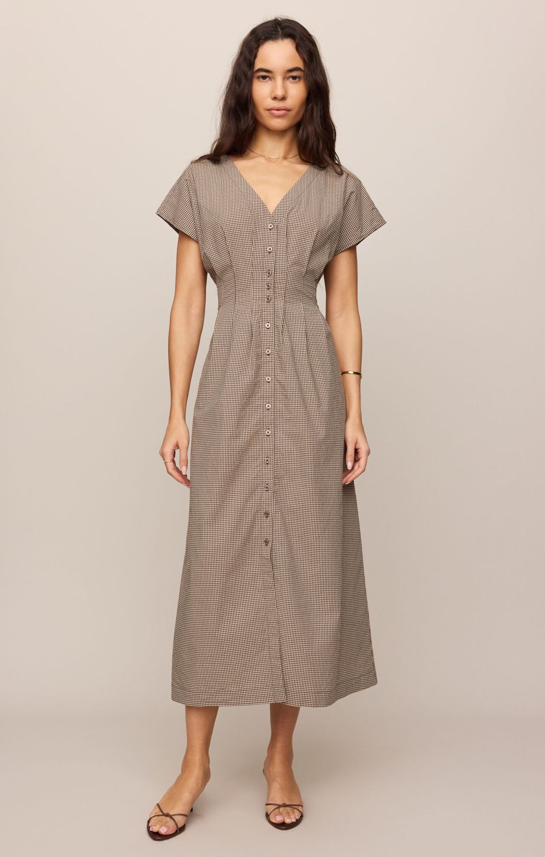 SANNA GINGHAM MIDI DRESS by Z Supply