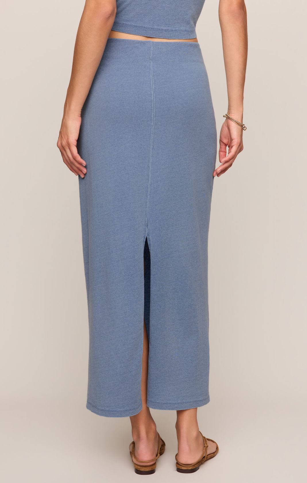 GAIL JERSEY DENIM MIDI SKIRT by Z Supply