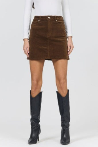 "QUINN CORDUROY MINI SKIRT" by Dear John