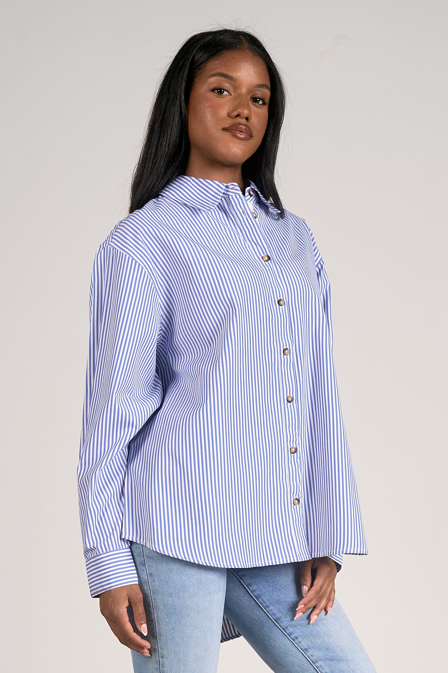 DREW PINSTRIPE TOP