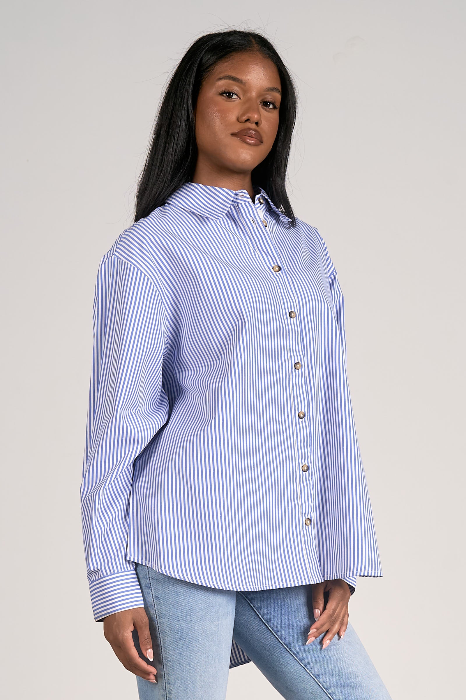 DREW PINSTRIPE TOP