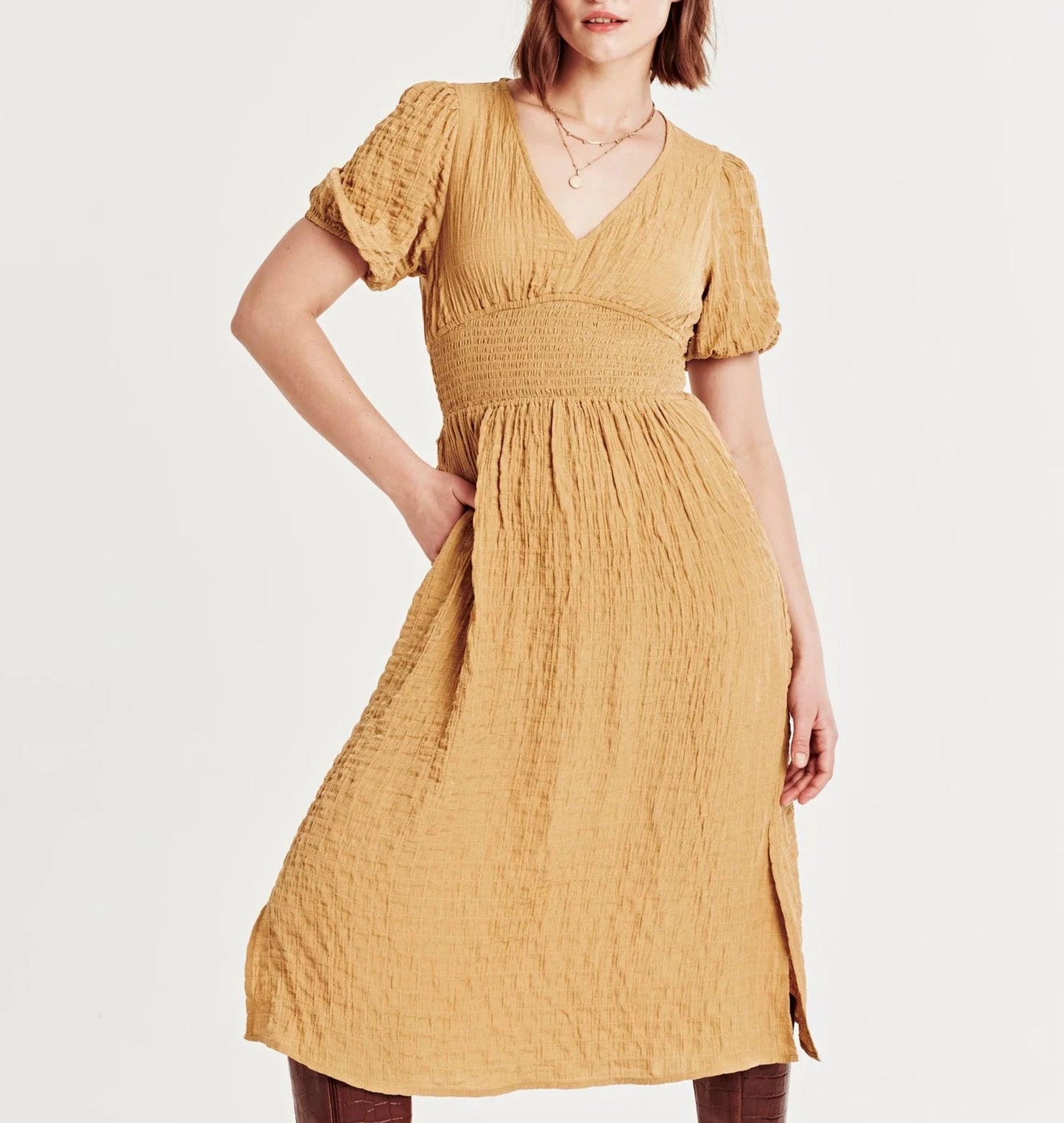 JENNIFER SMOCK WAIST DRESS