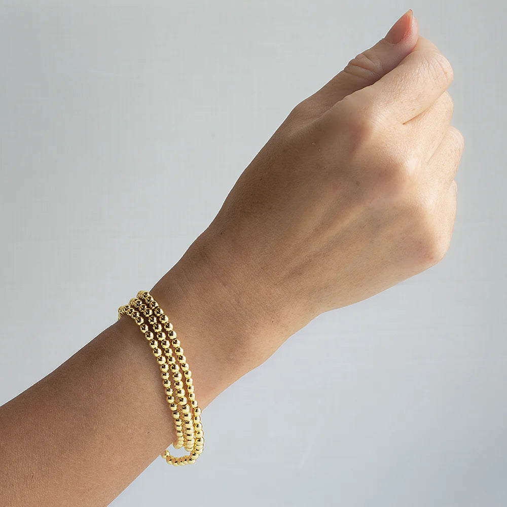 GOLD BEADED WRAP BRACELET