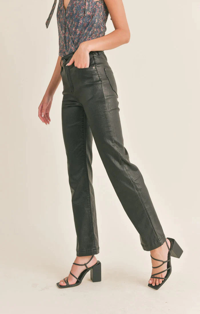 CLAIRE COATED PANTS