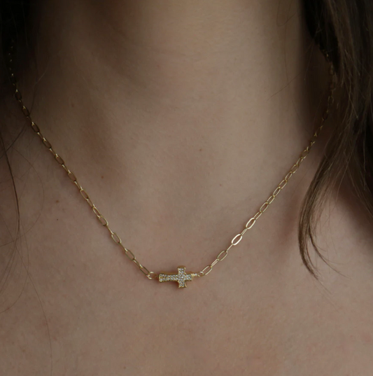 SPROUT CROSS NECKLACE