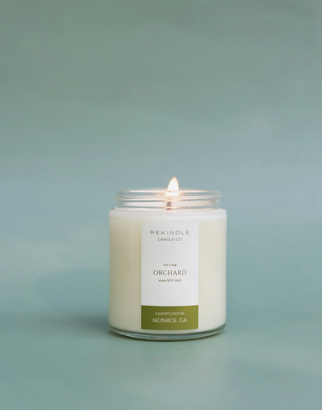 REKINDLE CANDLE CO 5 OZ JAR CANDLE - ORCHARD COTTON