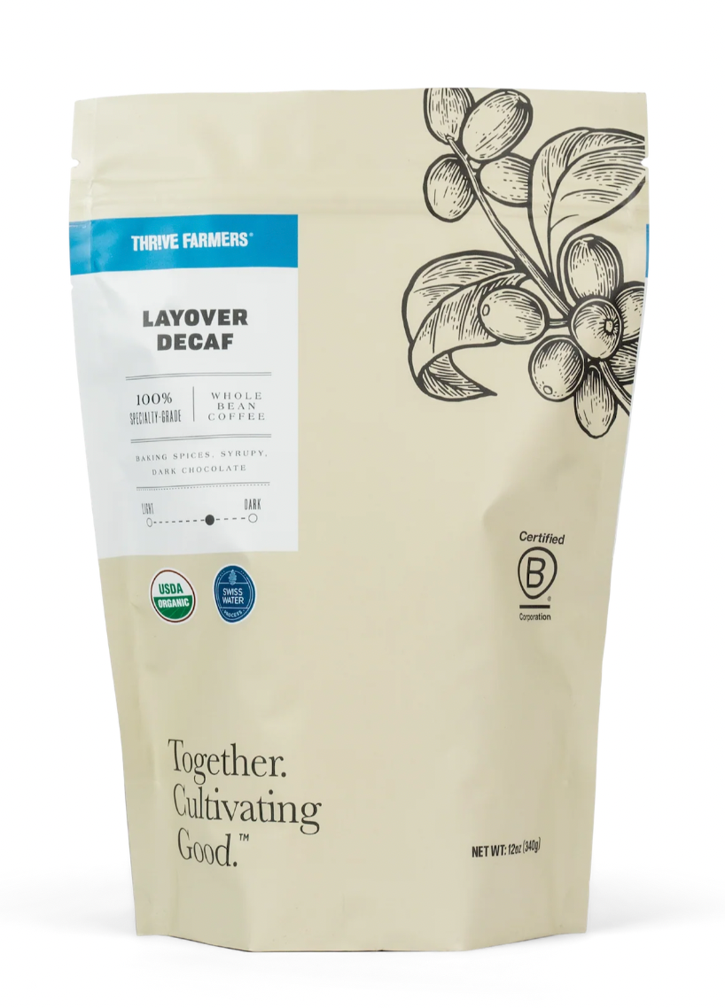 THRIVE LAYOVER WHOLE BEAN DECAF COFFEE
