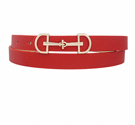 RED HORSEBIT BUCKLE BELT