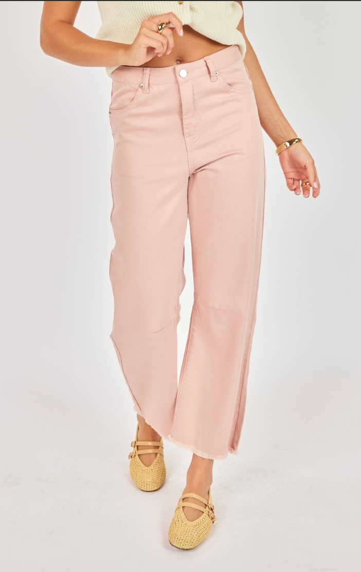 Washed Pink Denim Jeans