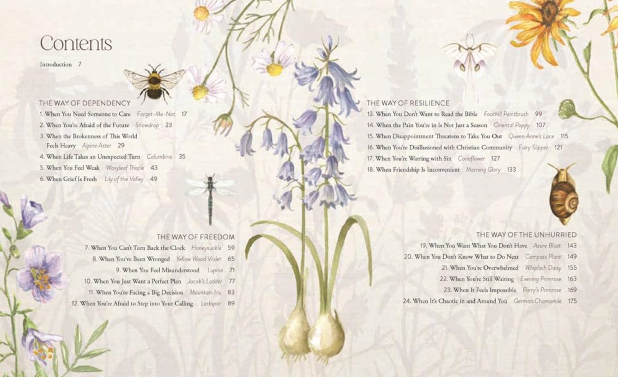 Floral design with text on a white background