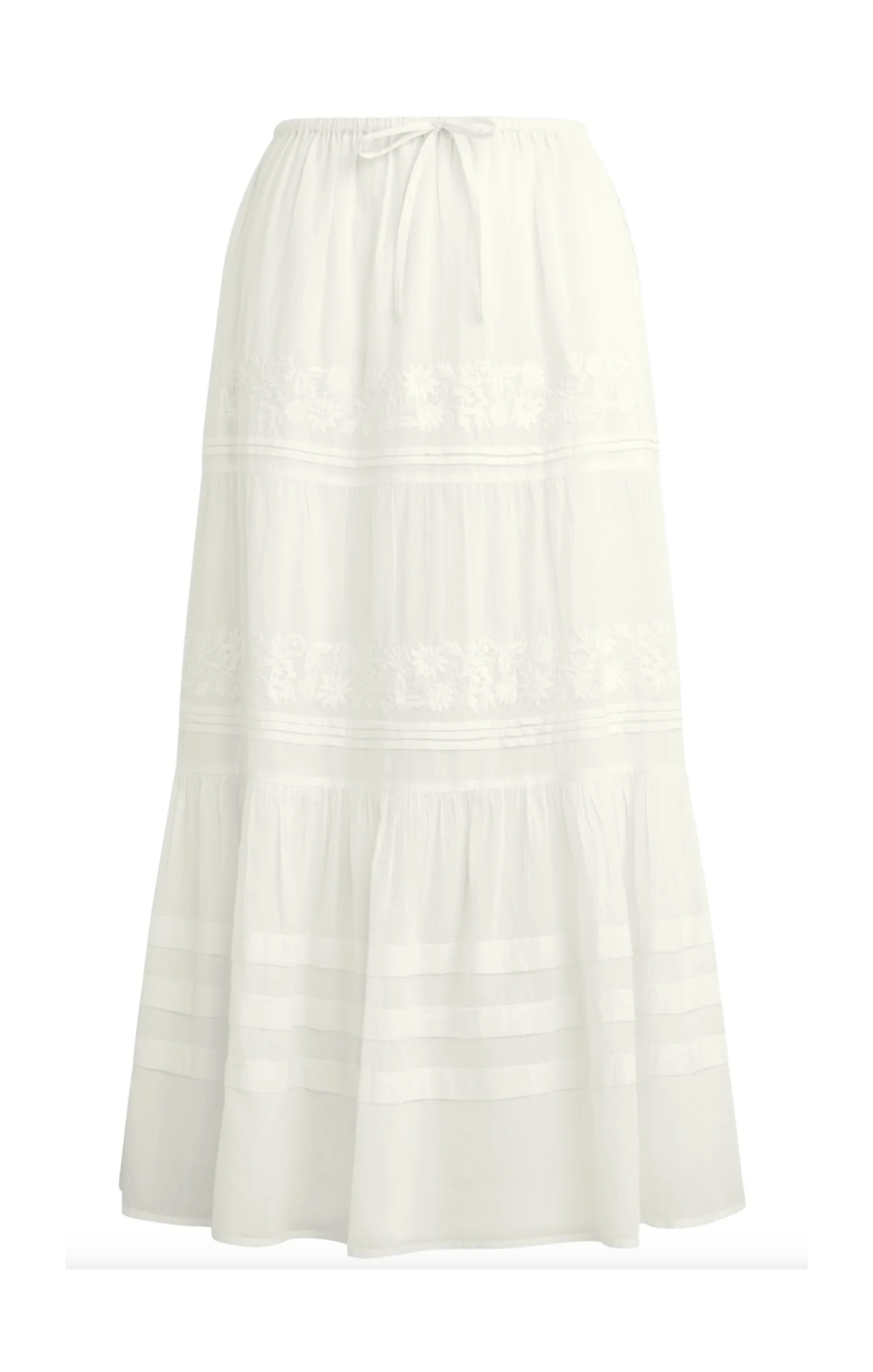 White skirt on a white background