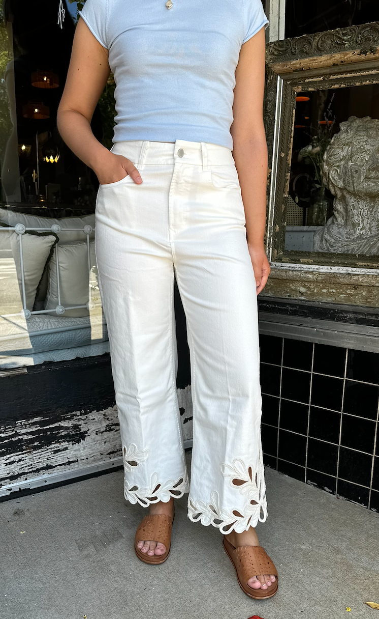 AUDREY CROPPED DENIM JEANS by Dear John