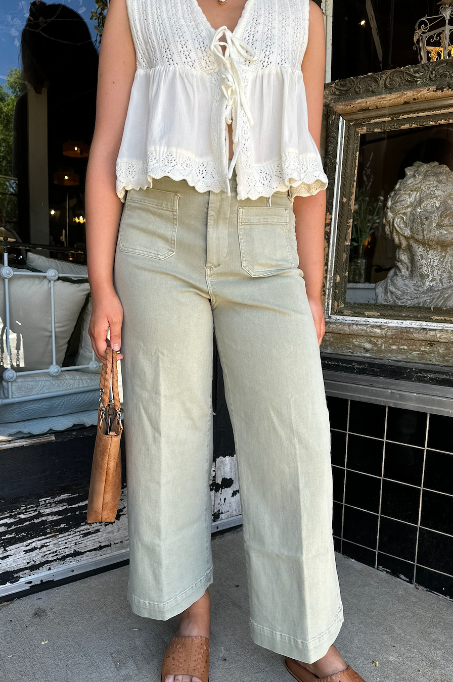AUDREY CROPPED DENIM JEANS by Dear John