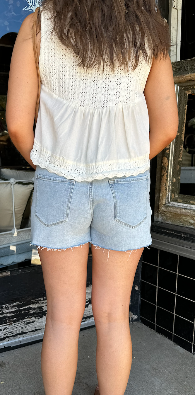 CARRIE DENIM SHORTS by Dear John