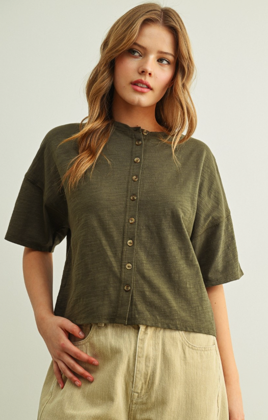 "STILL WATERS" GREEN TOP
