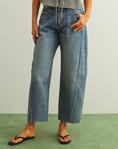 DENIM BARREL PANT