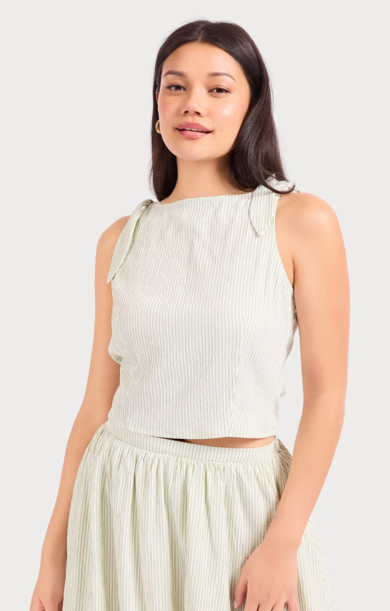"JOY TO THE FULL" SAGE TOP