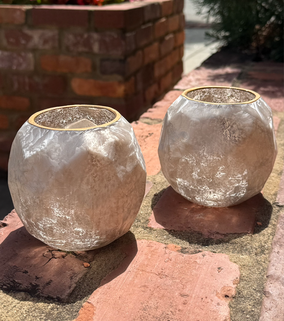 Silver Glass Votive
