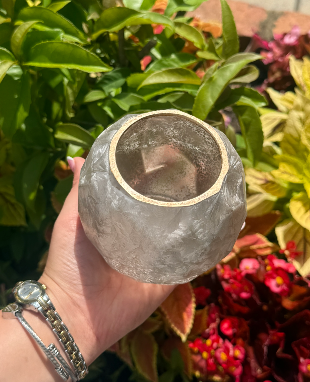 Silver Glass Votive