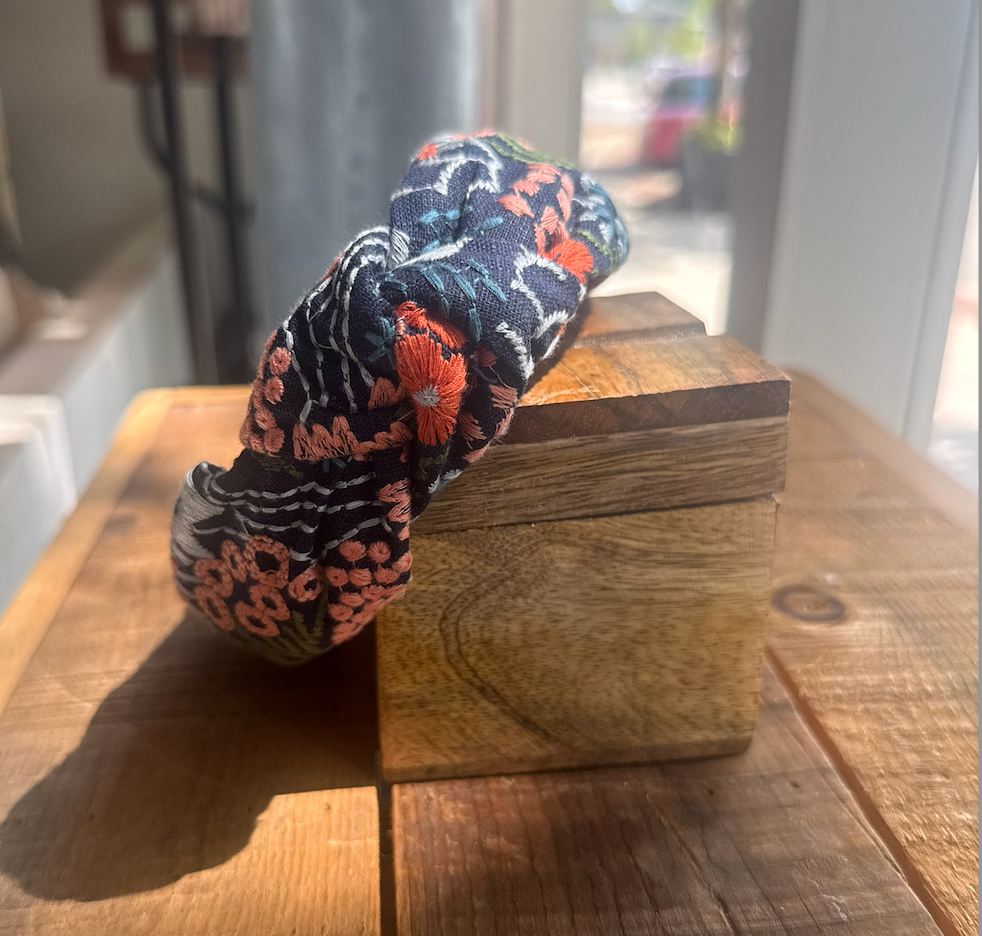 Embroidered Floral Headband
