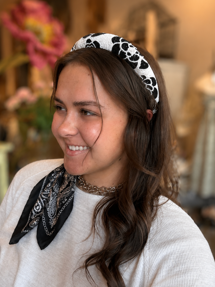 Floral Beaded Headband