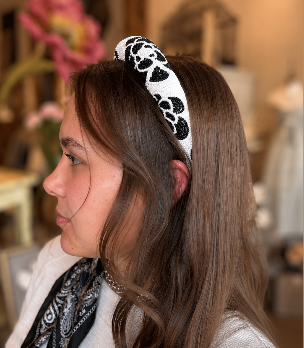 Floral Beaded Headband